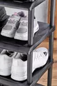 Meuble à chaussures en plastique à 5 niveaux - Organisateur d'étagère à chaussures compartimentée