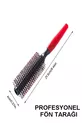 Brosse à cheveux ronde avec perles rouges, brosse à souffler fine pour hommes et femmes, brosse de soin capillaire pour salon de beauté