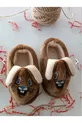 Pantoufle en peluche pour enfants d'intérieur d'hiver avec motif de lapin antidérapant modèle 