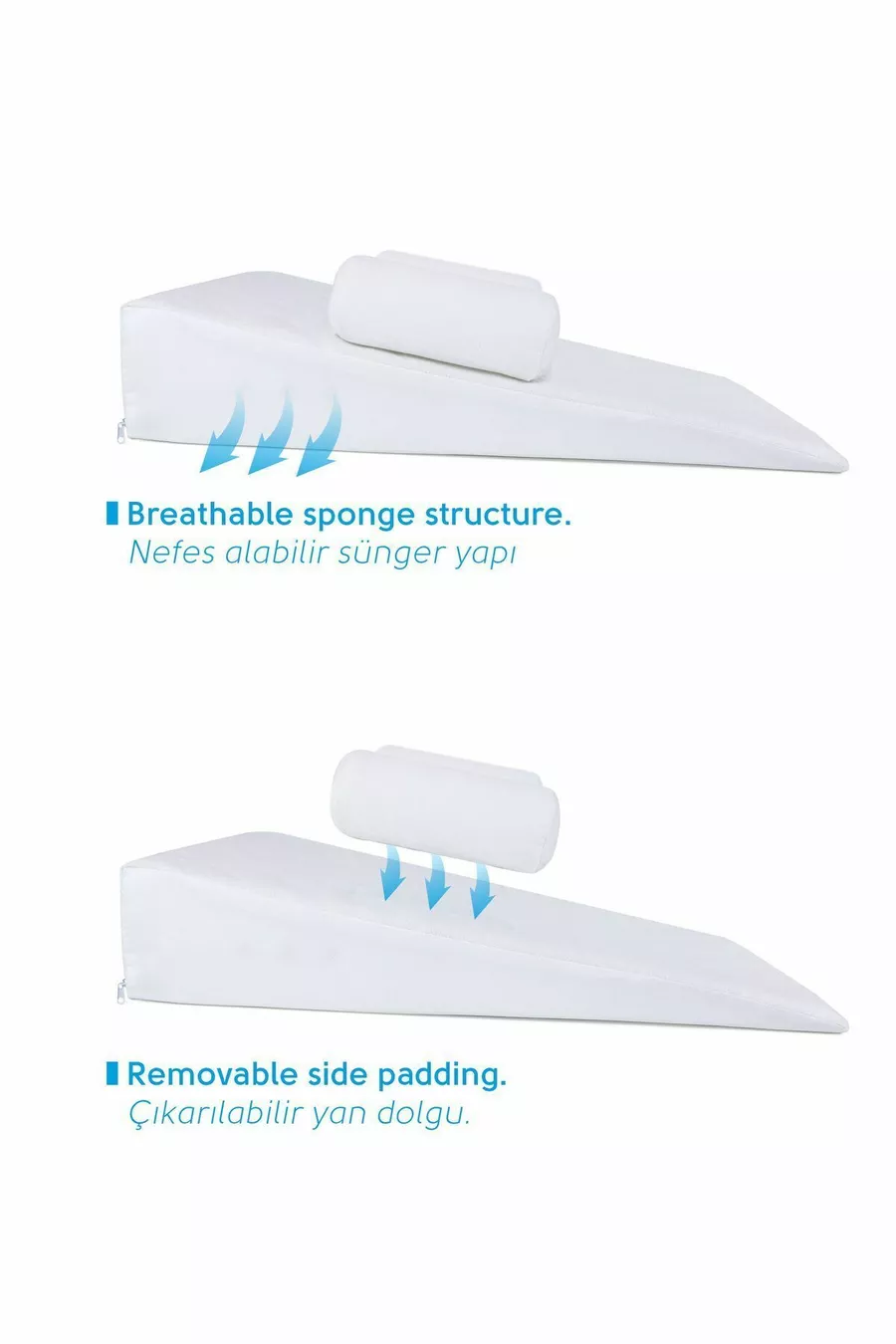 Lit de reflux pour bébé, housse de coussin lavable
