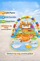 Tapis de jeu pour bébé avec motifs de champignons et piano – 0+ mois, tapis de développement lumineux et musical avec figures d'animaux