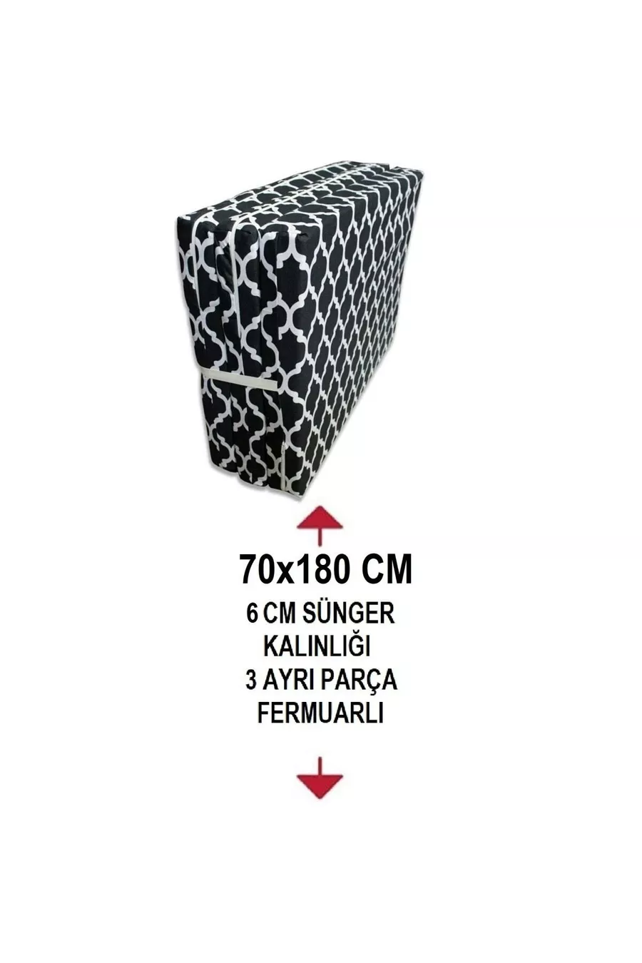 Lit pliant et matelas pliant en mousse simple  cm 6 cm Grand Karaçatı