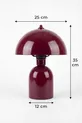 Lampe de table Luna Bordeaux avec corps en métal -  cm - Salon & Chambre & Éclairage de séjour
