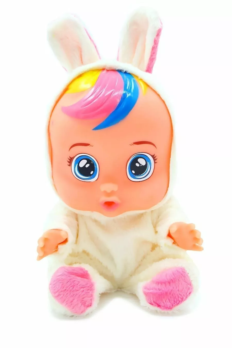 La poupée Roza ET bébé qui pleure et parle de couleur blanche
