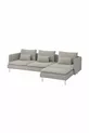 Canapé 3 places et fauteuil lounge, viarp beige-brun, à double accoudoir
