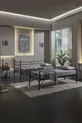 Lit d'appoint Daily Yavrulu pour une ou deux personnes, canapé-lit en métal, ensemble de lit noir