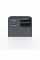 Commode Hyperion 2 étagères 4 tiroirs Anthracite-Anthracite