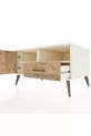 Commode Kronos 2 étagères, 1 tiroir, 1 porte, Pierre de lune-Pin