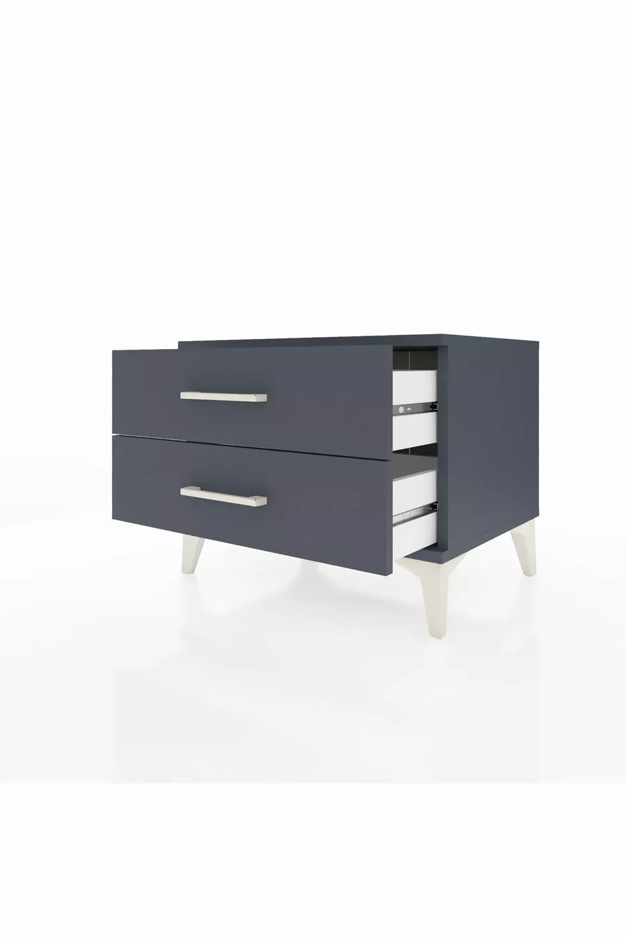 Chevet Hyperion 2 tiroirs Anthracite-Anthracite