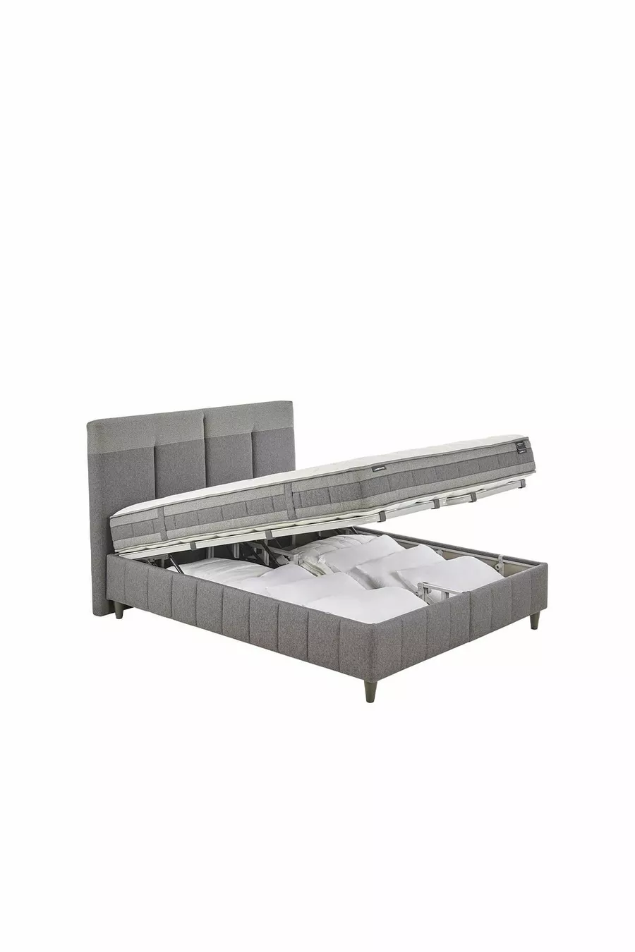 Ensemble 3 pièces Lit, Sommier et Tête de lit Dream Line - Gris foncé, Anthracite
