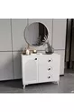 - Montage gratuit - Ensemble complet de chambre à coucher en MDF blanc Oslo à 6 portes