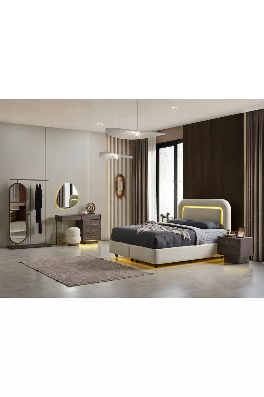 ENSEMBLE DE CHAMBRE À COUCHER MDF REBEKA
