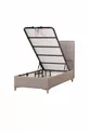 Lit coffre Gold Therapy marron (TÊTE DE LIT ET MATELAS NON INCLUS)
