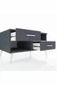 Commode Kronos à une étagère et 2 tiroirs Anthracite-Gris pierre/Anthracite