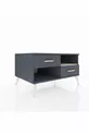 Commode Kronos à une étagère et 2 tiroirs Anthracite-Gris pierre/Anthracite