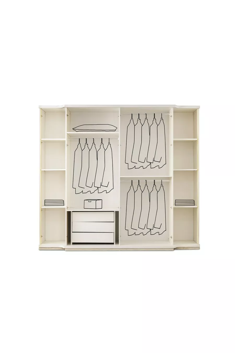 Chambre à coucher Dubaï avec sommier et LED en MDF
