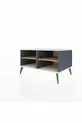 Commode Kronos 2 étagères Anthracite-Pierre de lune/Sapin