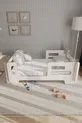 Lit d'enfant moderne Montessori Mdflam, cadre de lit, sommier - Blanc