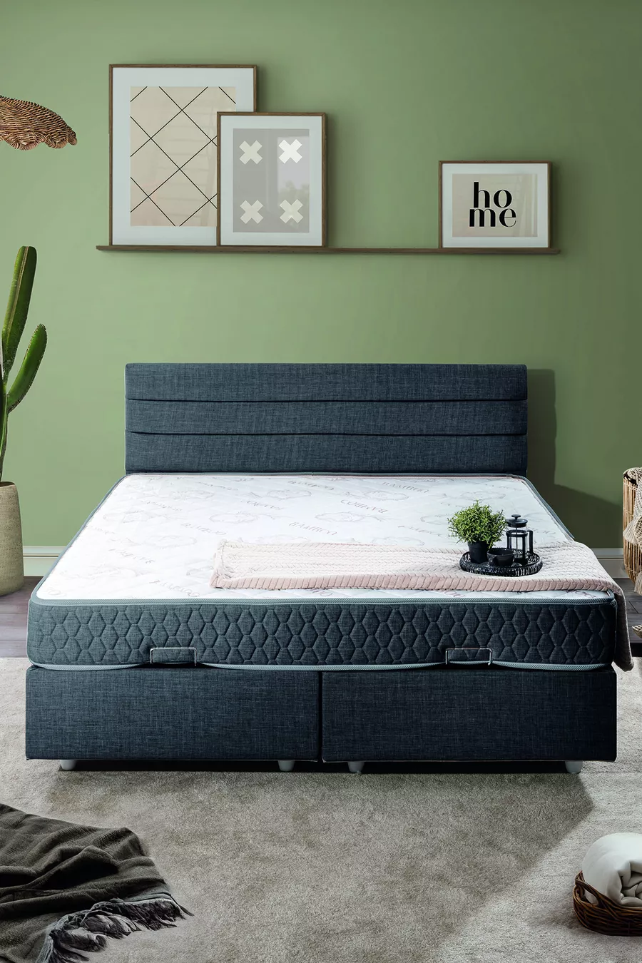 Ensemble Sofia Double, Ensemble Tête de Lit Double, Anthracite