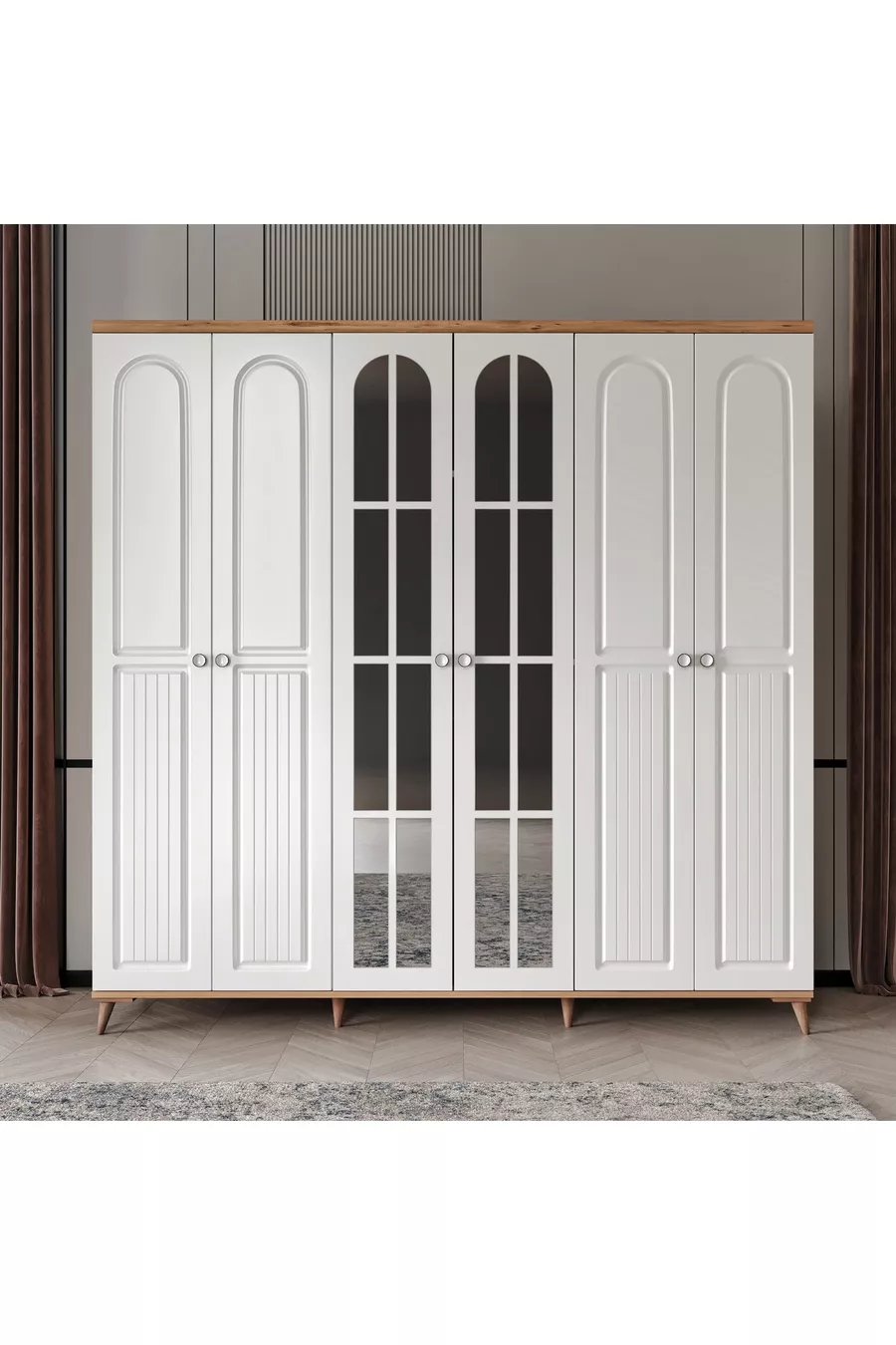 Ensemble de chambre à coucher Bohem MDF avec montage gratuit