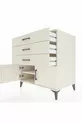 Commode Kronos avec une étagère, 3 tiroirs et 2 portes, Pierre de lune-Pierres de lune