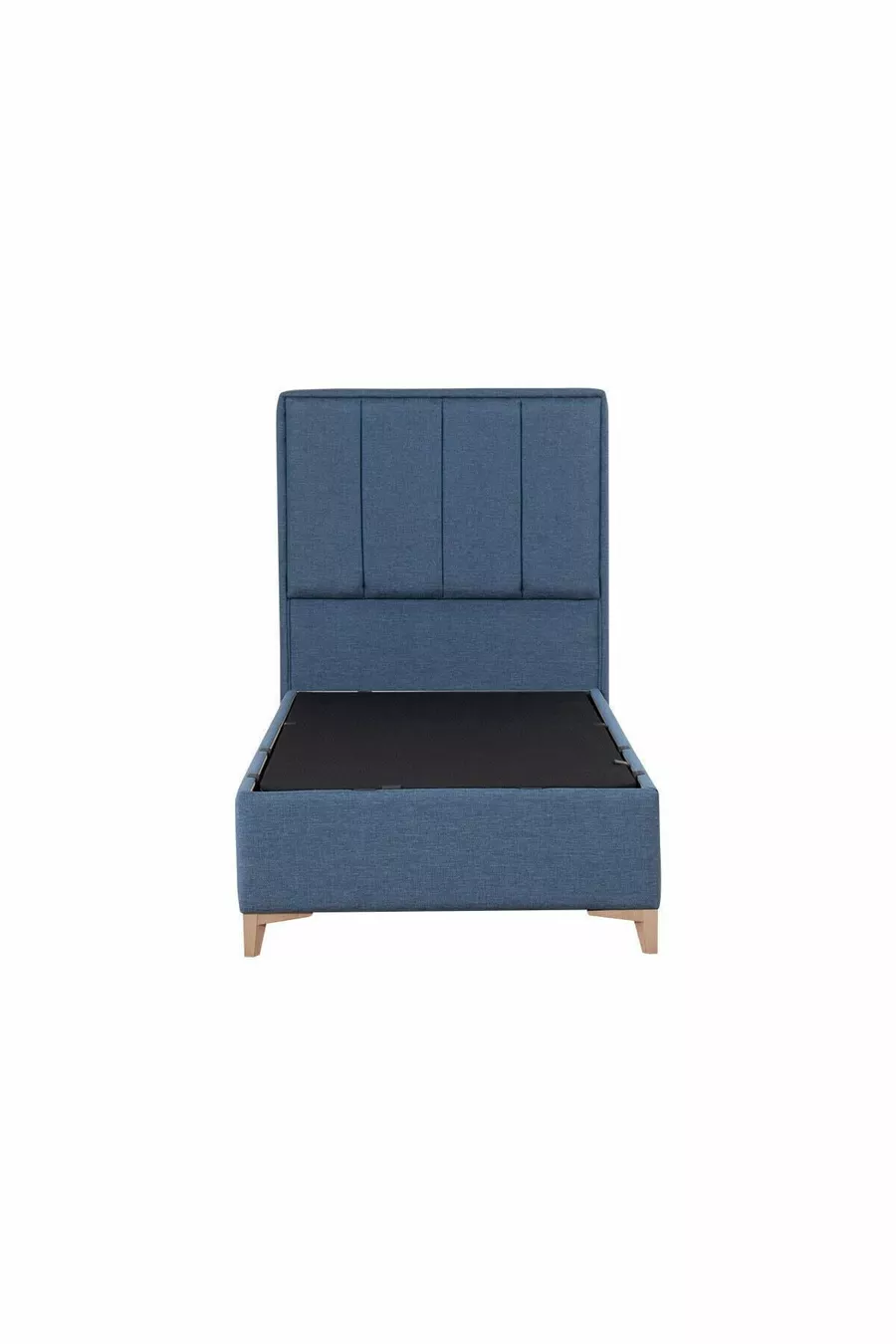 Lit coffre Gold Therapy bleu (TÊTE DE LIT ET MATELAS NON INCLUS)