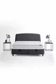 Set triple Silver Therapy Lit, Base Canto, Tête de lit Silver pour deux personnes - Anthracite