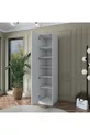 Armoire Rani  à une porte avec 5 étagères pour vêtements, blanche