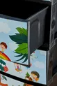 Chevet en plastique à 4 tiroirs avec motif enfant imprimé - pour jouets - panier à jouets