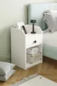 Chambre à coucher Urartu Comodino à tiroir unique blanche
