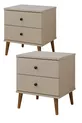 Ensemble de 2 tables de chevet Saga