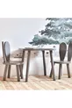 Table et chaise lapin gris, mobilier de chambre d'enfant Montessori, cadeau