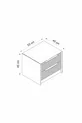 Kale Luxe Soft 2 tiroirs table de chevet avec membrane en travertin