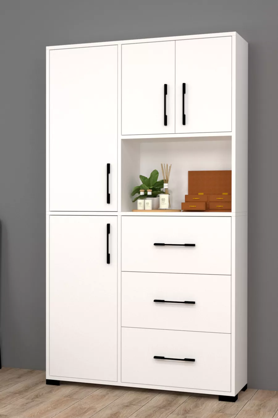 Armoire Berlin avec tiroirs et portes