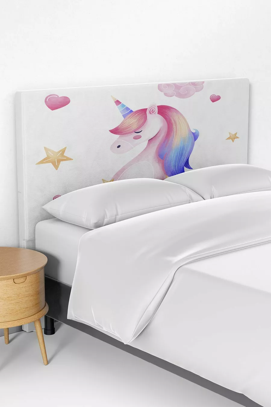 Housse de tête de lit avec motif Pegasus violet pour chambre d'enfant