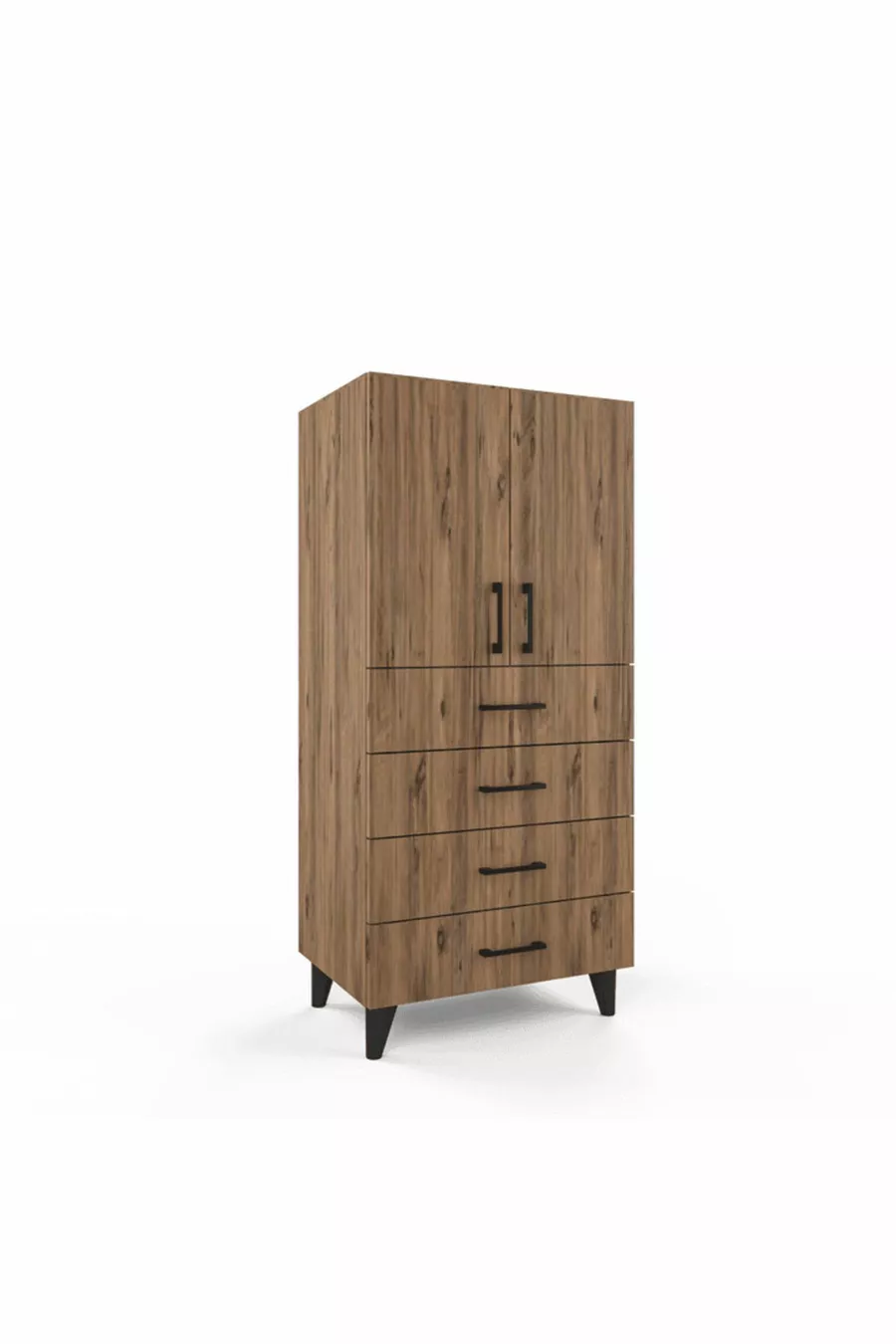 Commode Rio - Pin de l'Atlantique - Couleur pin - Avec tiroirs - Avec portes
