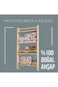 Bibliothèque Montessori Bibliothèque pour chambre d'enfant Montessori Bibliothèque en bois naturel Bibliothèque en bois x cm