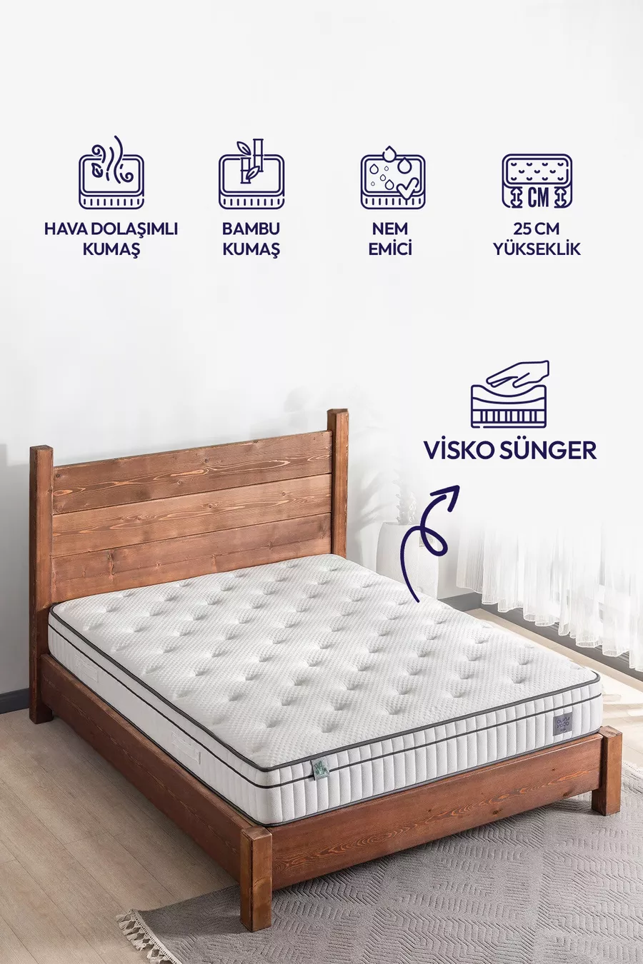 Matelas Sleeppeople 3D Bamboo Olivia Visco