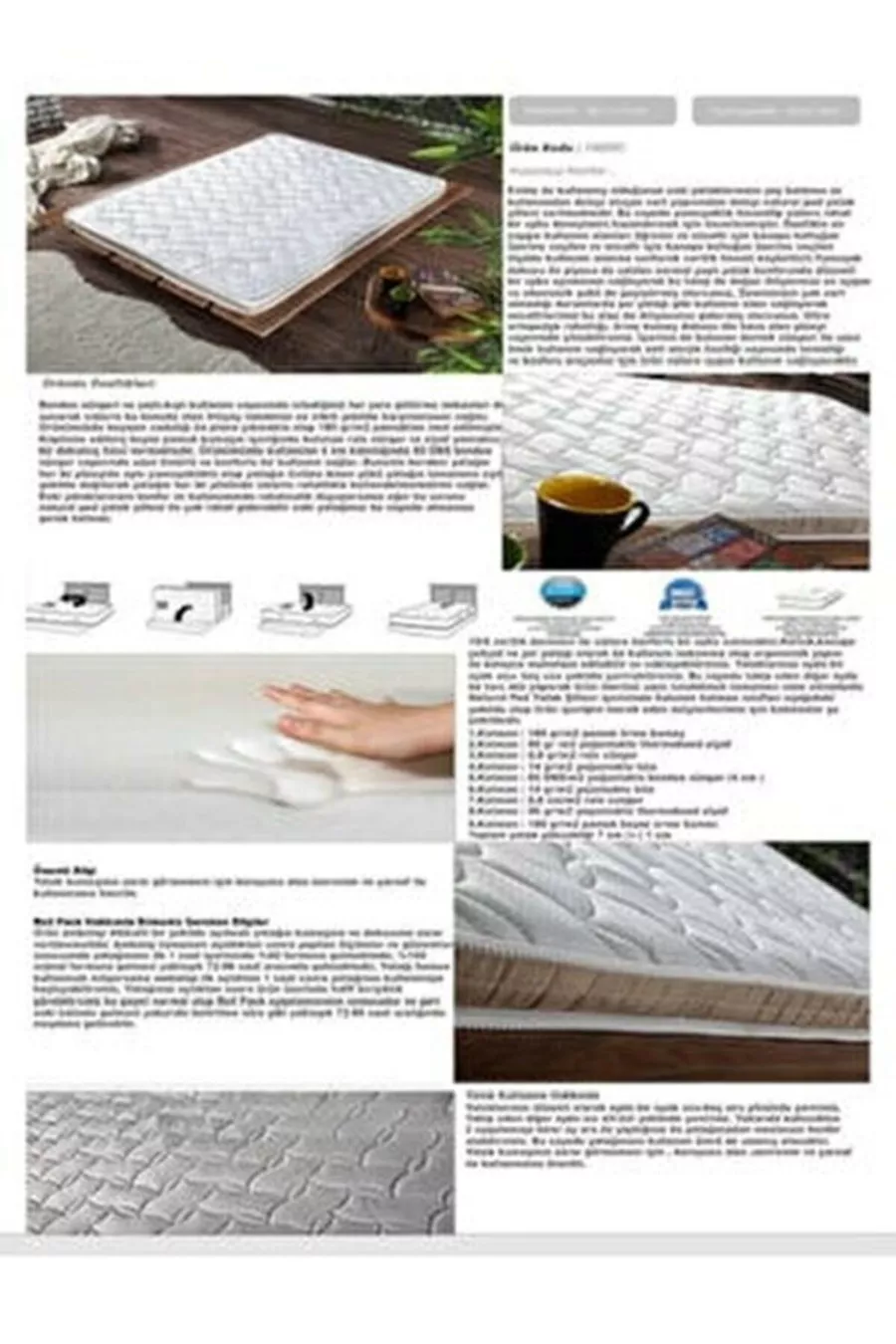 Protège-matelas en mousse avec élastique Toutes tailles
