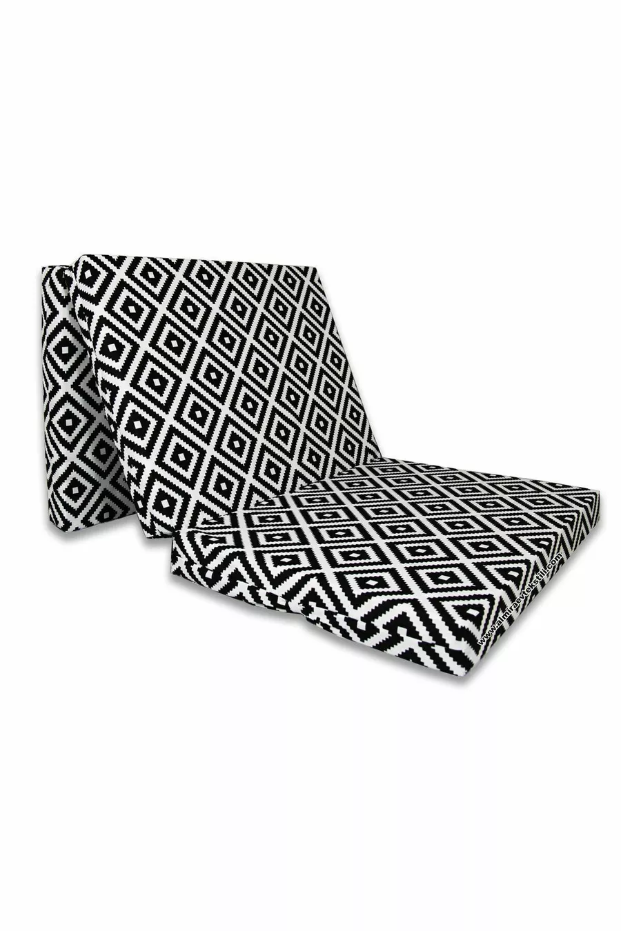 Coussin de lit en mousse pliable cm Noir Pyramide