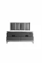 Matelas orthopédique Napol gris en peluche avec poche et ressorts