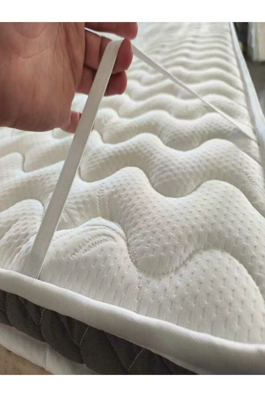 Protecteur de matelas Visco, surmatelas & matelas avec élastique pour lit de camping 5 cm