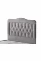 Tête de lit en tissu gris de luxe Vogue pour une personne cm
