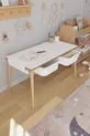 Table d'activité pour enfants avec rouleau de papier à dessin, 1 chaise et tiroir - Panda