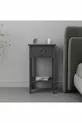 Table de chevet Mandosi Mobilier à un tiroir avec poignée anthracite et dorée