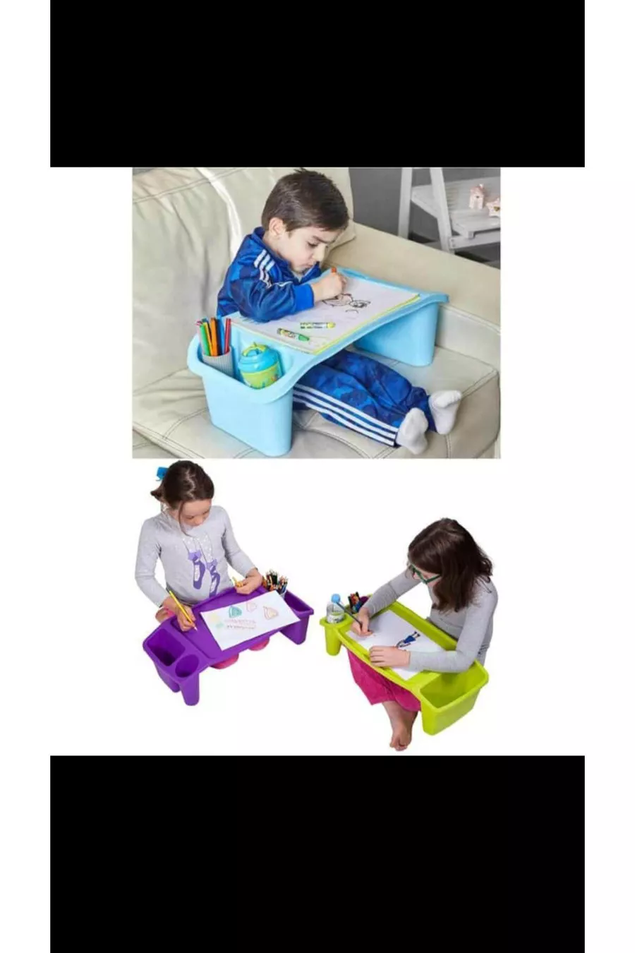 TABLE DE LOISIRS POUR ENFANTS, TABLE DE JEUX, LUNETTES POUR TABLETTE. ROSE