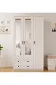 Armoire Estelya Country à 3 portes et 2 tiroirs