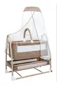Berceau Royal Anne à Côté avec Tulle, Berceau Panier, Berceau Bascule pour Bébé, Berceau à Côté de la Maman