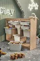 Armoire avec Panier Armoire Polyvalente Armoire à Jouets Lara Chêne Saphir