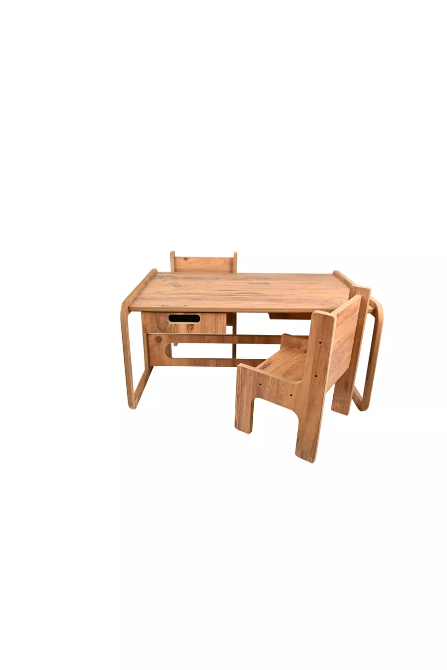 Table de jeu et d'activités pour enfants Industrial Living - Table de travail et de pâte à modeler - 2 chaises - MDF - CM